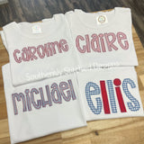 Surprise Patriotic Name Applique