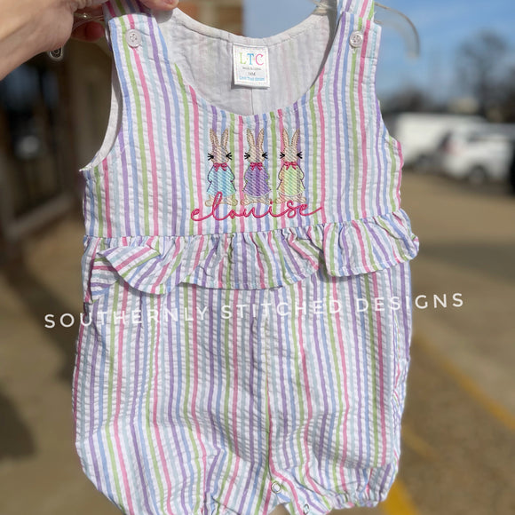 Bunny Back Multicolor Romper