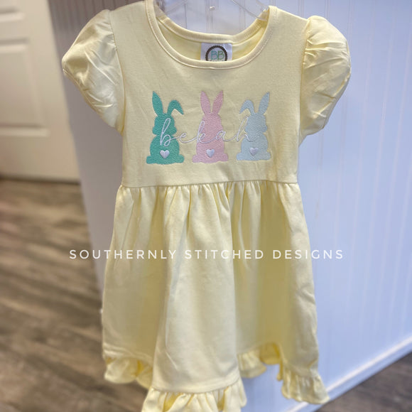 Pastel Bunny Trio Dress