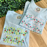 Bright Winter Light Font *COLORED SHIRTS ONLY*