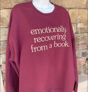 Emotionally Recovering From a Book Sweatshirt