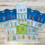 Tall Block Rainbow Name