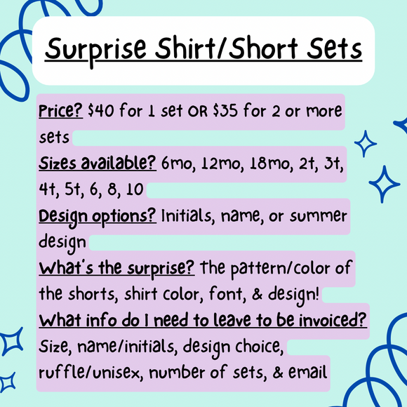 Surprise Shirt/Short Set