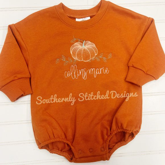 Very Vintage Pumpkin Sweatshirt Bubble