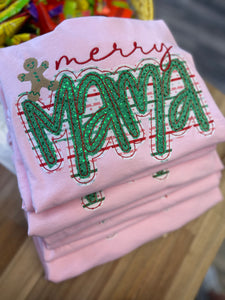 Merry Mama Gingerbread• comfort color long sleeve shirt