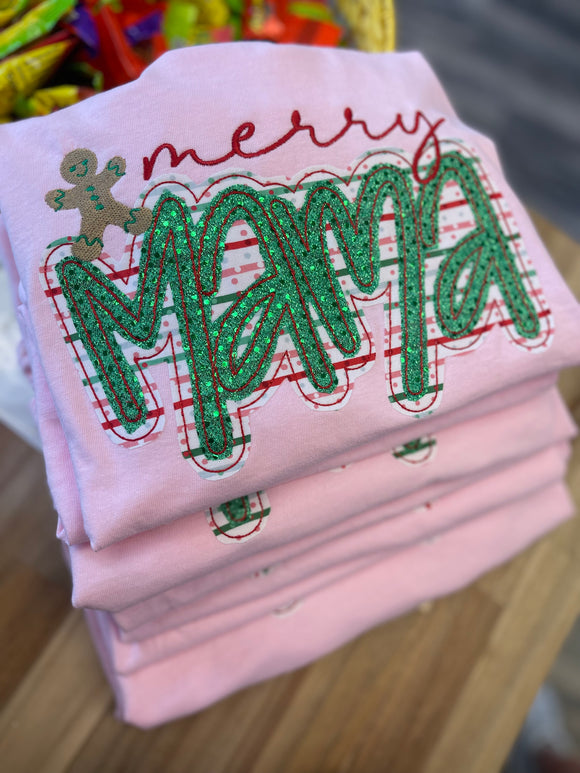 Merry Mama Gingerbread• comfort color long sleeve shirt