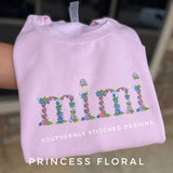 Floral Font Adult Sweatshirts (Custom)