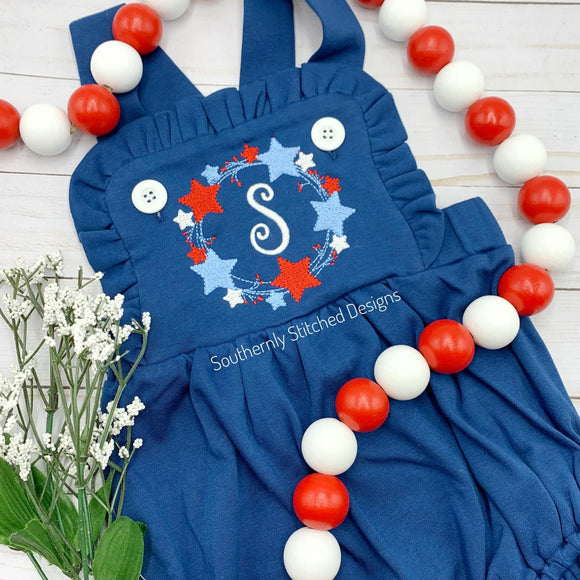 Star Spangled Ruffle Sunsuit