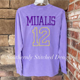 Baseball Fan + Jersey Back (ADULT SHIRT & SWEATSHIRT)