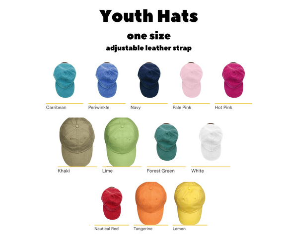 Youth Hats embroidered