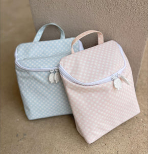 Pink Gingham Bottle Bag