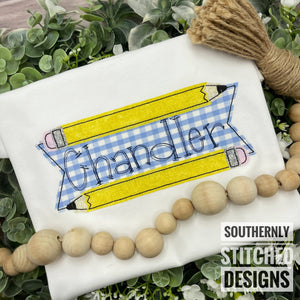 Gingham Pencil Banner