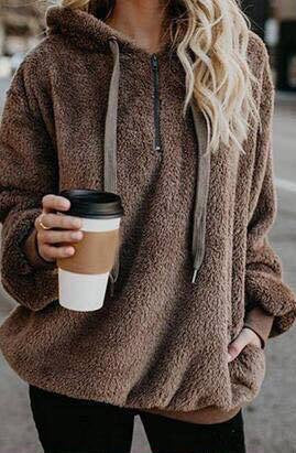 Brown Sherpa Hoodie