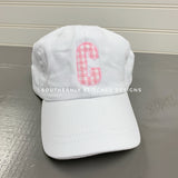 White with Pink Gingham Baby Hat