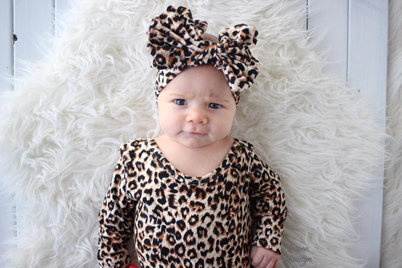 Leopard Gown + Bow