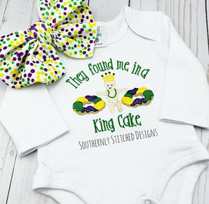 They found me in a King Cake - Ruffle Long Sleeve RTS