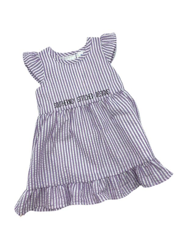 Lavender Seersucker Dress