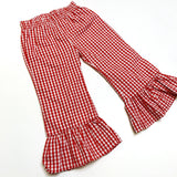 Red Gingham Ruffle Pants