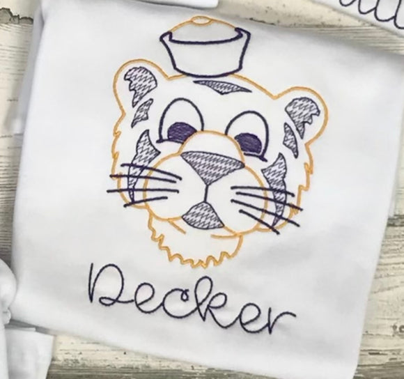 Vintage Embroidered Tiger
