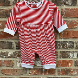 Red And White Striped Romper