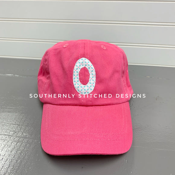 Pink with Blue X Dot Baby Hat