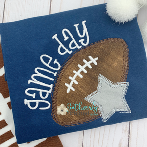 Game Day Football w/ Star (NAVY Shirt)